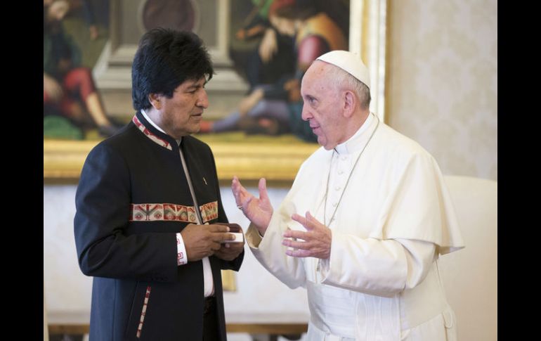 El Pontífice se reune con el presidente boliviano. AFP / A. Tarantino