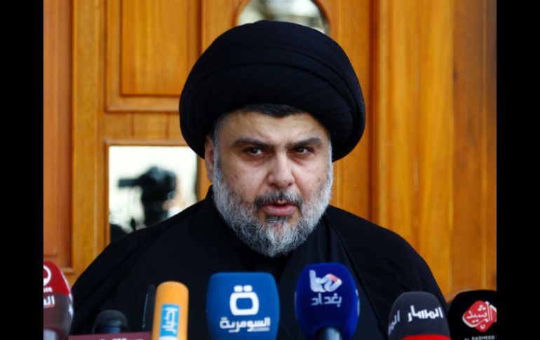 La agitación comenzó luego de que el clérigo chiita Moqtada al-Sadr hablara en una conferencia de prensa en la ciudad santa Najaf. AFP / H. Hamdani