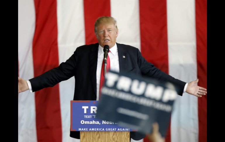 Donald Trump se postula como el virtual candidato republicano a la presidencia de EU. AP / C. Neibergall