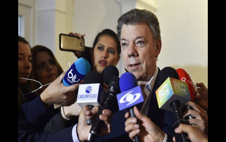 Juan Manuel Santos ha sido enfático en advertir al ELN que debe dejar en libertad a todos los secuestrados. NTX / C. Carrión
