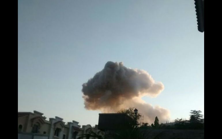 La explosión fue en la zona de Coyula. TWITTER / @BomberosTonala