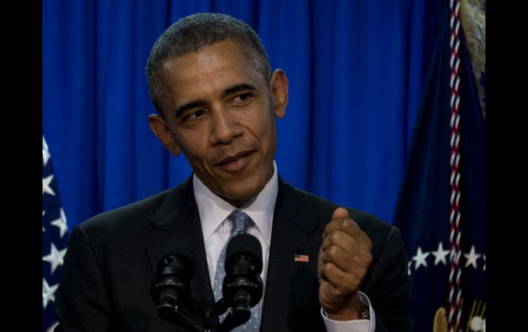 Obama habló sobre la campaña de primarias presidenciales estadounidense durante una conferencia de prensa en Japón. AFP / J. Watson