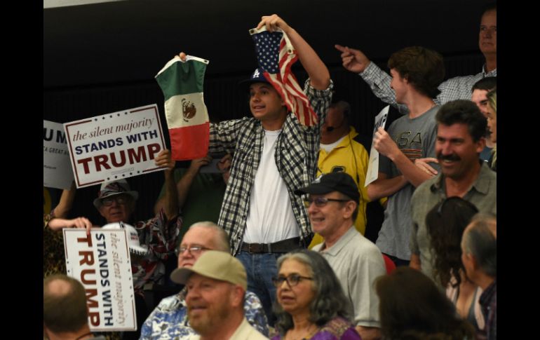 Hay mexicanos en Estados Unidos que apoyan a Trump, ''pero no lo expresan tanto'', comentan. AFP / R. Beck