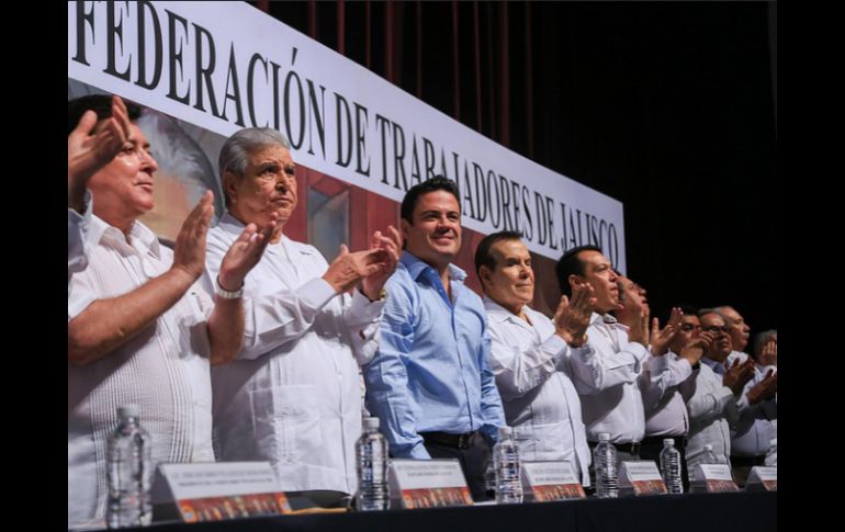 Aristóteles acudió a la elección del Comité Ejecutivo Estatal de la Federación de Trabajadores. ESPECIAL / Aristóteles Sandoval