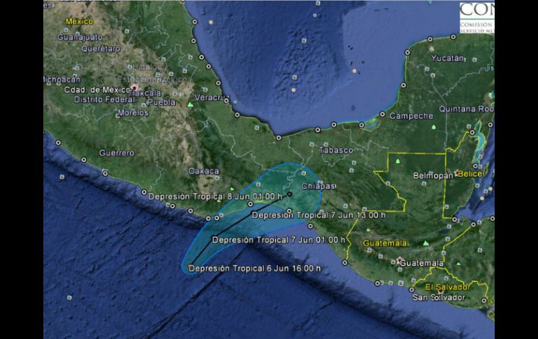 Debido a la localización del fenómeno, se estableció zona de vigilancia desde Boca de Pijijiapan, Chiapas hasta Puerto Escondido. TWITTER / @conagua_clima
