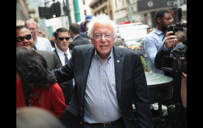Sanders llega a los comicios de este martes con mil 567 delegados. AFP / S. Olson