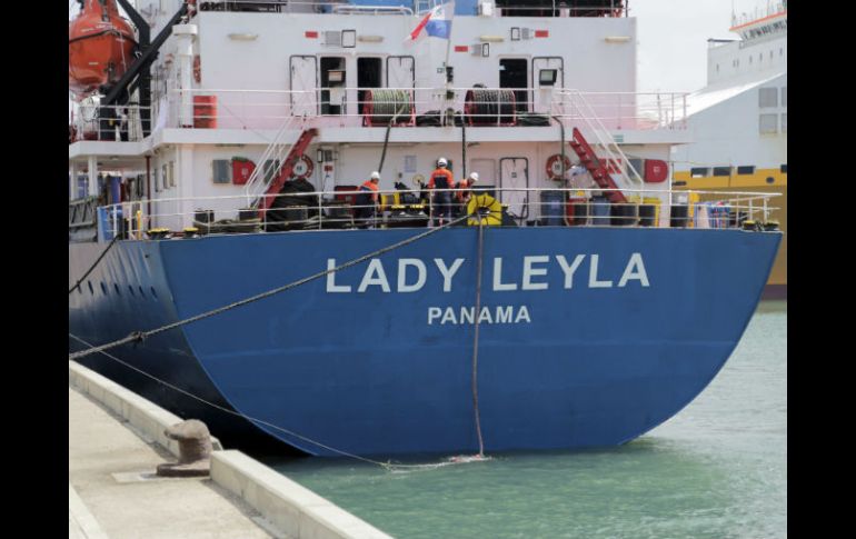 El navío 'Lady Leyla' zarpó el viernes en la noche de Mersin y llegó a Ashdod después de un trayecto de 35 horas. EFE / D. Bar On
