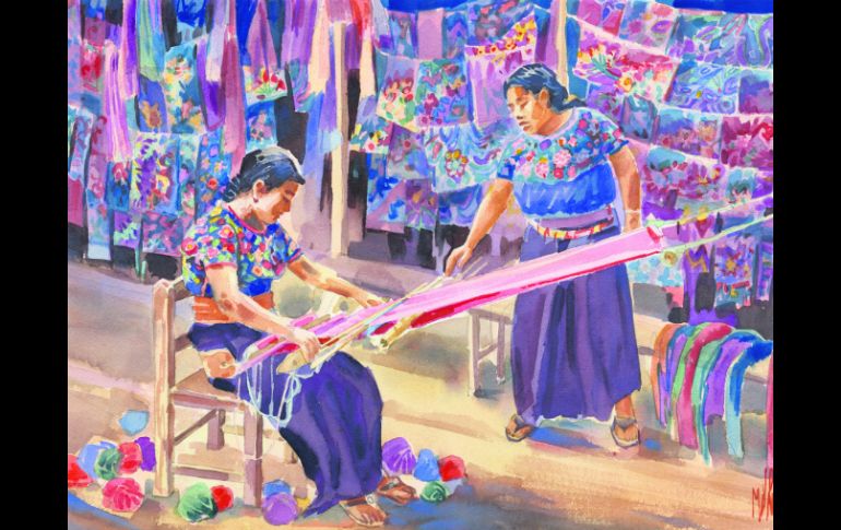 Los talleres de hilado en Chiapas respetan técnicas coloniales. ESPECIAL / J.Monroy
