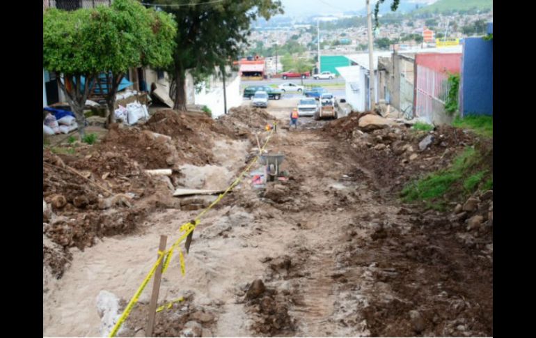 Las obras se realizan en la calle José Figueroa, desde San Fernando hacia San Odilón. TWITTER / @MaElenaLimon_