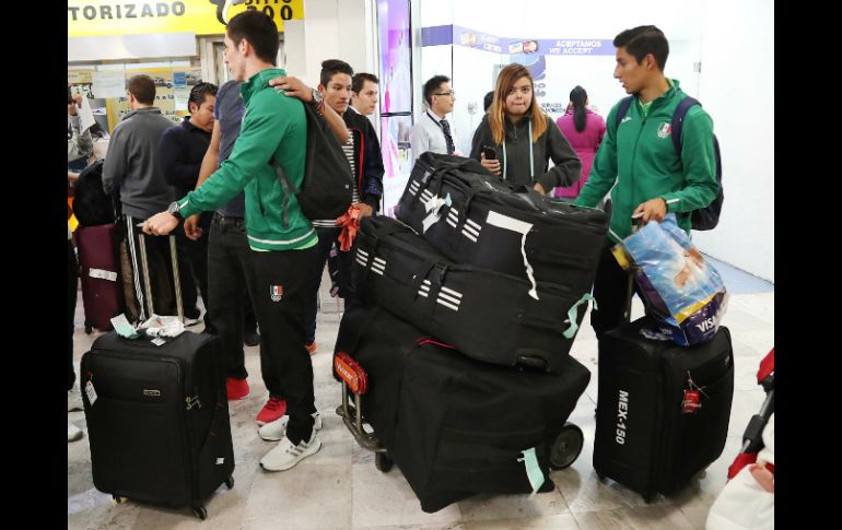Los jugadores de la Sub-23 llegaron a México este viernes. SUN / A. Ojeda