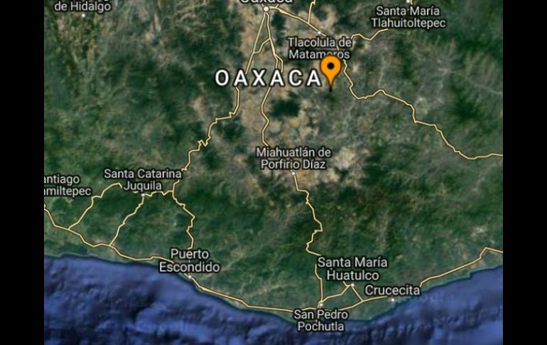 El movimiento telúrico se registró a 67 kilómetros de profundidad, 28 kilómetros al sureste de Ocotlán de Morelos. ESPECIAL / ssn.unam.mx