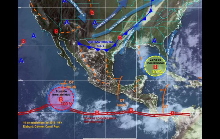 La CONAGUA informó de una nueva onda tropical entrando a las costas de Quintana Roo. TWITTER / @conagua_mx