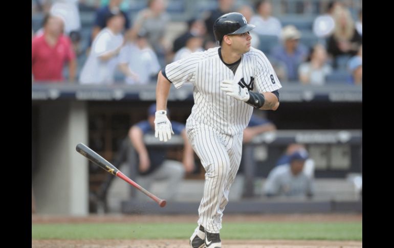 Gary Sánchez. El dominicano le dio el triunfo a los Yankees de Nueva York. AP /
