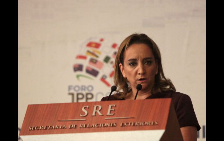 La canciller mexicana, durante su participación en el Foro Global de Alto Nivel del TPP. EFE / S. Gutiérrez