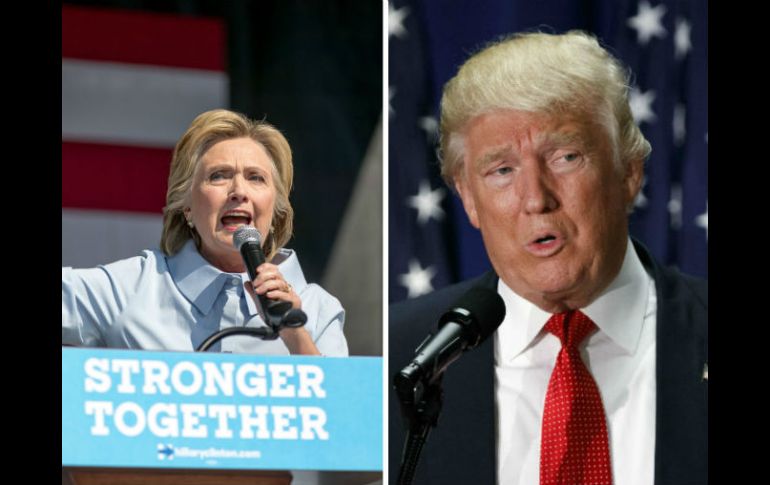 Clinton y Trump alcanzan las preferencias en las encuestas. AP / ARCHIVO