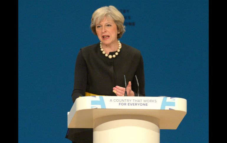 Theresa May inauguró el congreso anual del Partido Conservador. AP / B. Birchall