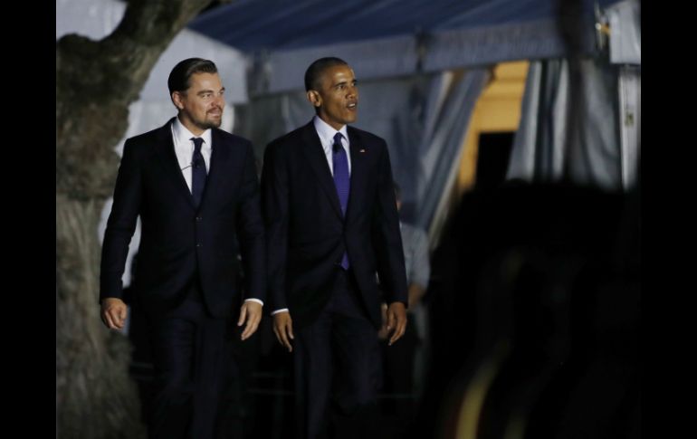 Leonardo DiCaprio y Barack Obama se reunieron en la Casa Blanca. AP / C. Kaster
