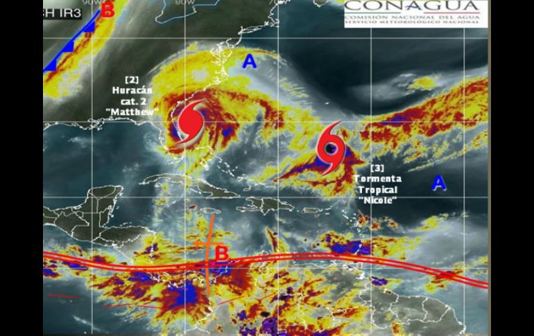 El ciclón se mueve con una velocidad de traslación de siete kilómetros por hora y podría cambiar su dirección al noroeste. TWITTER / @conagua_clima