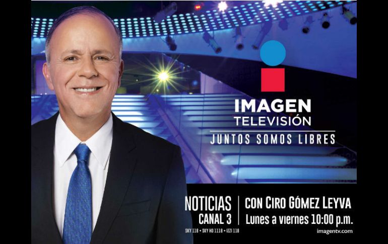 El noticiero estelar del canal será conducido por Ciro Gómez Leyva y tendrá que competir con el de Televisa y TV Azteca. ESPECIAL / imagentv.com