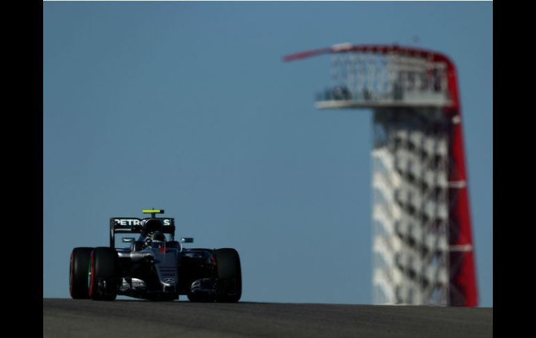En su mejor vuelta, Nico Rosberg recorrió el circuito de Austin en 1:37.358. AFP /  L. Baron