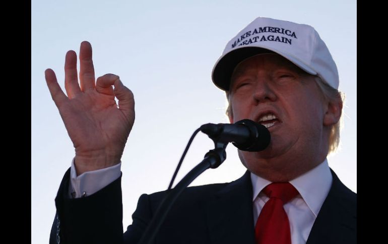 Trump hizo campaña este fin de semana en Naples, Florida y habló de su concepción de la política exterior. AFP / J. Raedle