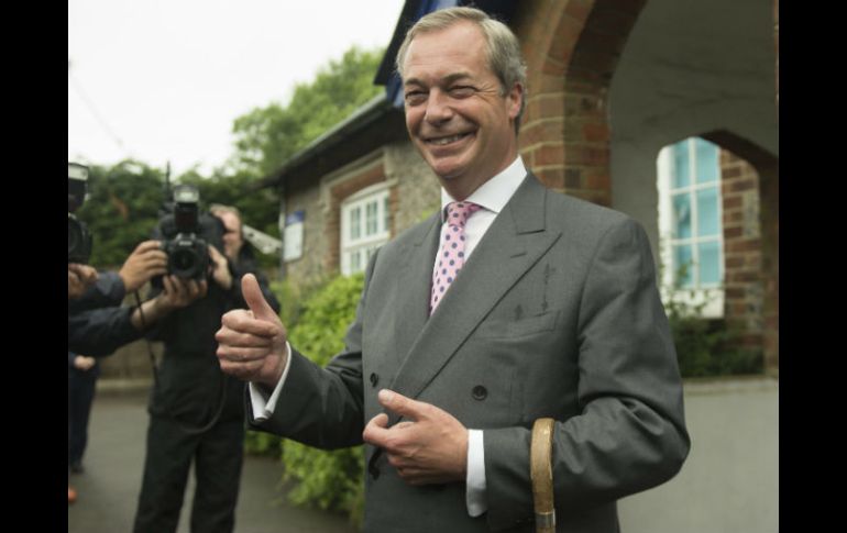'Parece que este año va a ser el de dos grandes revoluciones' dijo Nigel Farage, líder provisional del UKIP e impulsor del 'brexit'. EFE / ARCHIVO