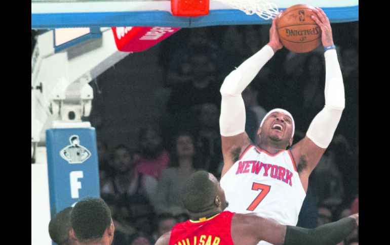 Carmelo Anthony. El alero (#7) empató su mejor marca en lo que va de temporada al anotar 31 puntos con los Knicks. AP /