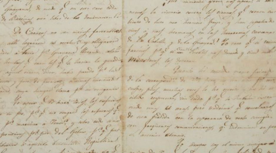 Según la casa Doyle, Bolívar escribió esta carta tras ganar la batalla de Cúcuta. ESPECIAL / doyle.com