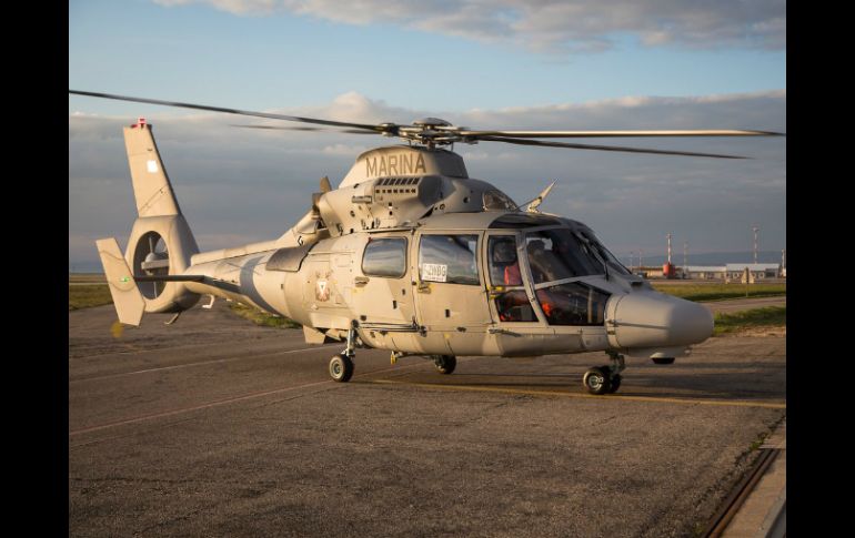 Se trata de los helicópteros Panther AS-565 MBE y un H-225 Super Puma. TWITTER / @SEMAR_mx