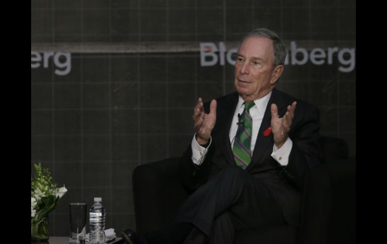 El ex alcalde de Nueva York, Michael Bloomberg asistió a las actividades de la Cumbre de Alcaldes en la Ciudad de México. AP / M. Ugarte