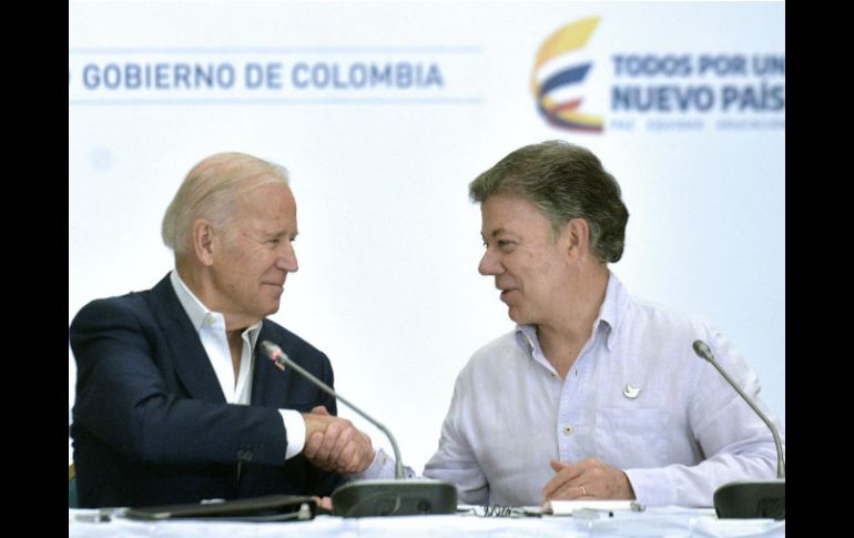 Ambos representantes dialogaron sobre el proceso de  paz al inaugurar el Consejo Consultivo Colombia-Estados Unidos. NTX /