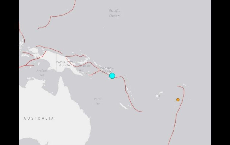 El temblor se sintió especialmente en Makira, principal isla de una de las provincias más despobladas del archipiélago de las Salomón. ESPECIAL / earthquake.usgs.gov