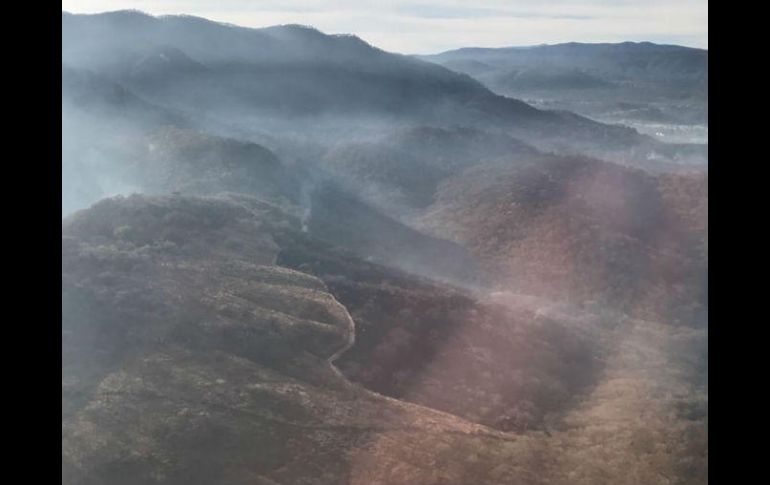 El incendio afectó un polígono aproximado de mil hectáreas del Cerro del Tepopote. TWITTER / @SemadetJal