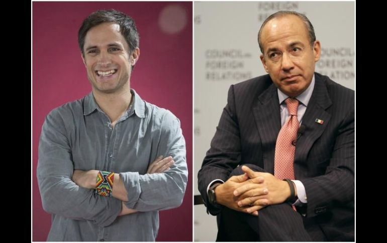 La respuesta de Gael García a Calderón generó escándalo en las redes sociales. ESPECIAL /