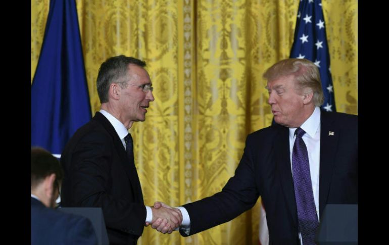 Trump se reunió este miércoles con el secretario general de la OTAN, Jens Stoltenberg. AFP / N. Kamm