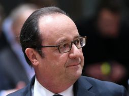 ''La cuestión que se impone el 7 de mayo es saber si los franceses deben temer a una salida de la UE'', dice Hollande. AFP / E. Dunand
