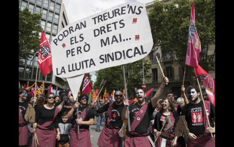 Este día, sindicatos de trabajo alrededor del mundo realizan manifestaciones. EFE / M. Pérez