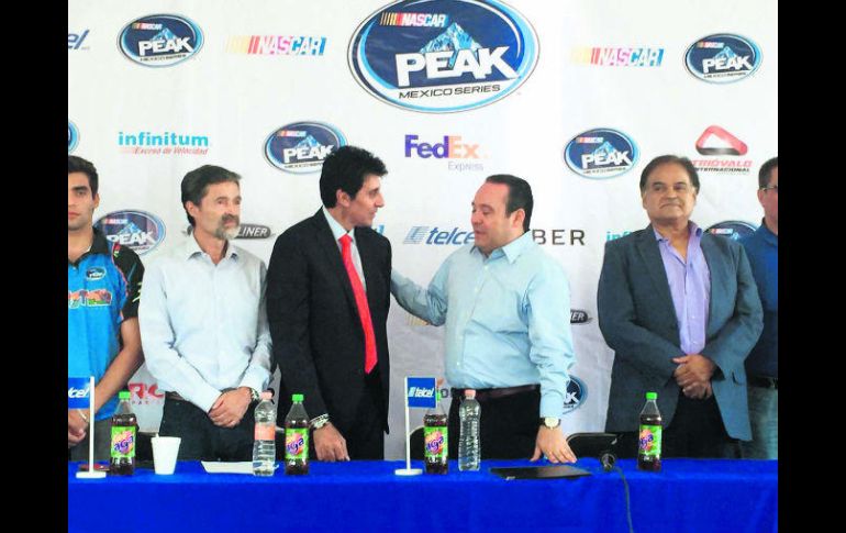 Presentación oficial. Ayer se dieron a conocer los pormenores de las dos fechas de la Nascar Peak México Series en Jalisco. ESPECIAL / NASCAR PEAK MÉXICO SERIES