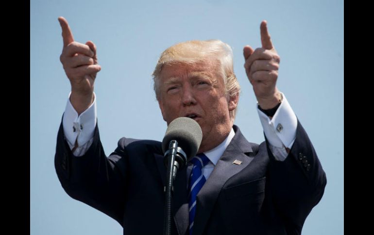Trump añade que no había sido elegido presidente ''para servir a la prensa de Washington ni a intereses especiales''. AFP / D. Angerer