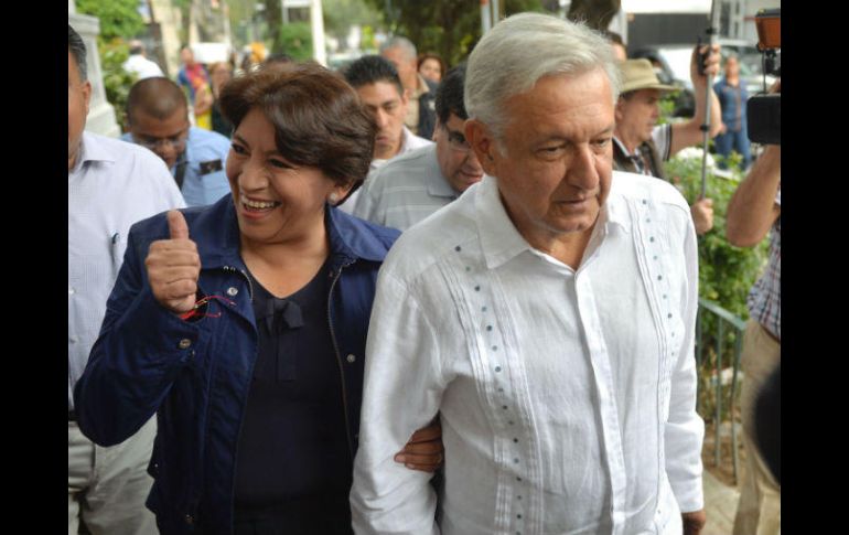 La abanderada de Morena habló en nombre de más de cinco millones de mexiquenses que salieron a votar. AFP / P. Pardo
