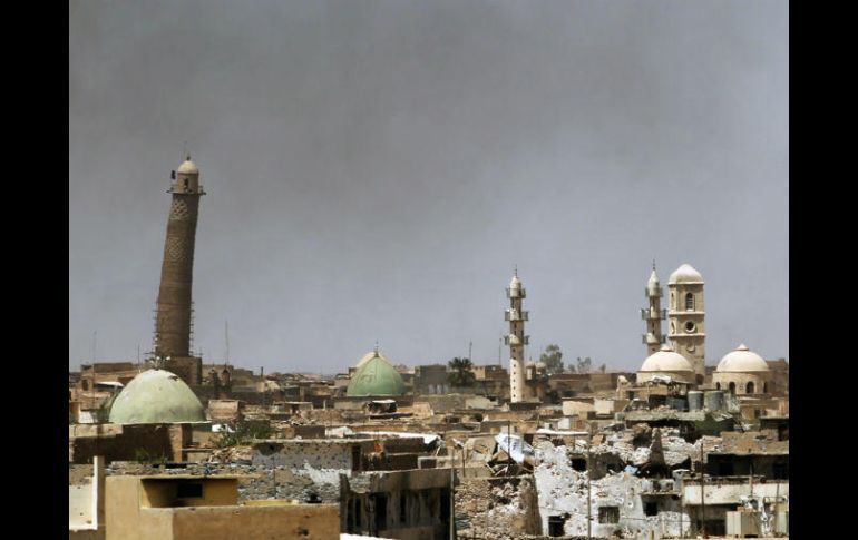 El pasado día 21 el EI puso explosivos en la mezquita de Al Nuri y su conocido minarete inclinado ante la cercanía de las tropas. AFP / A. Al-Rubaye