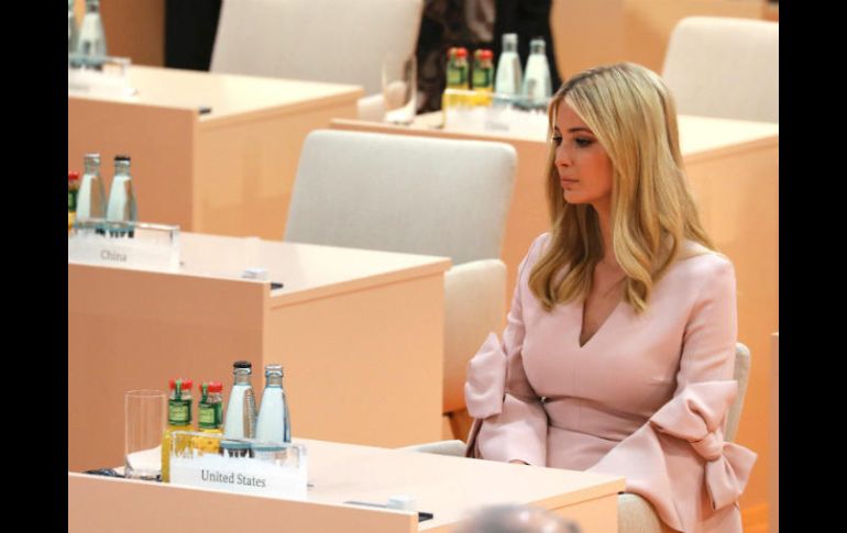 La hija del presidente de Estados Unidos ocupando su lugar al inicio de la tercera jornada de trabajo del G-20. AFP / L. Marin