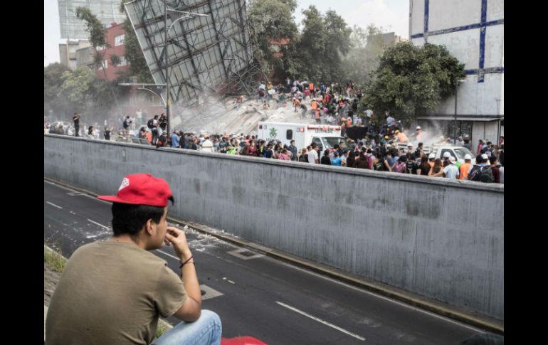 El fuerte sismo provocó el colpaso de edificios en varios puntos de la Ciudad de México, dejó decenas de muertos. SUN / G. Espinosa