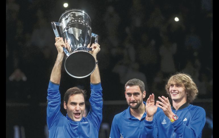 Campeones. El equipo europeo se llevó la primera edición de la Laver Cup tras el triunfo de Federer sobre Nick Kyrgios.