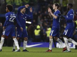 El Chelsea termina jugando con nueve hombres por las expulsiones de los españoles Pedro Rodríguez (117') y Álvaro Morata (120'). AFP/A. Dennis