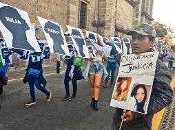 A la marcha por el Día Internacional de la Mujer asistieron familiares de víctimas de feminicidio. EL INFORMADOR/P. López