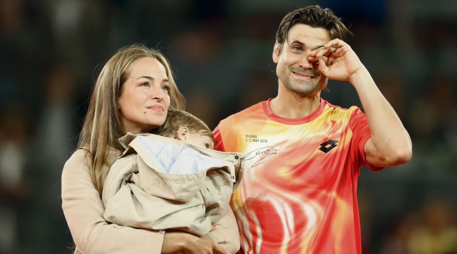 David Ferrer fue acompañado por su esposa Marta Tornel al momento de despedirse tras ser eliminado del Masters 1000 de Madrid. AP / A. Comas