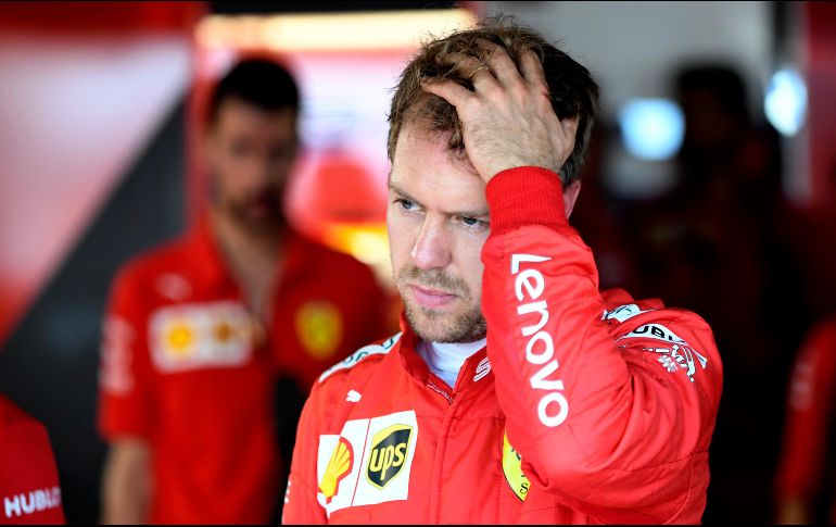Sebastian Vettel no pudo esquivar el infortunio en la Q1. AP  / J. Meyer