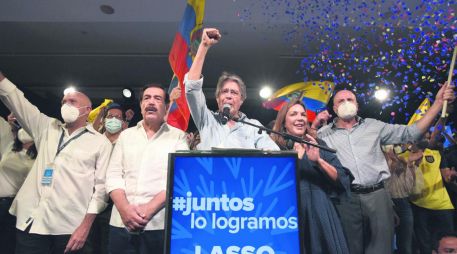 GANADOR. Lasso se ha dado por vencedor en la segunda vuelta electoral en Ecuador. EFE