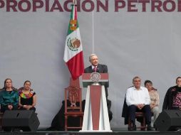 El Presidente de México estuvo acompañado de las tres 'corcholatas' presidenciales. SUN